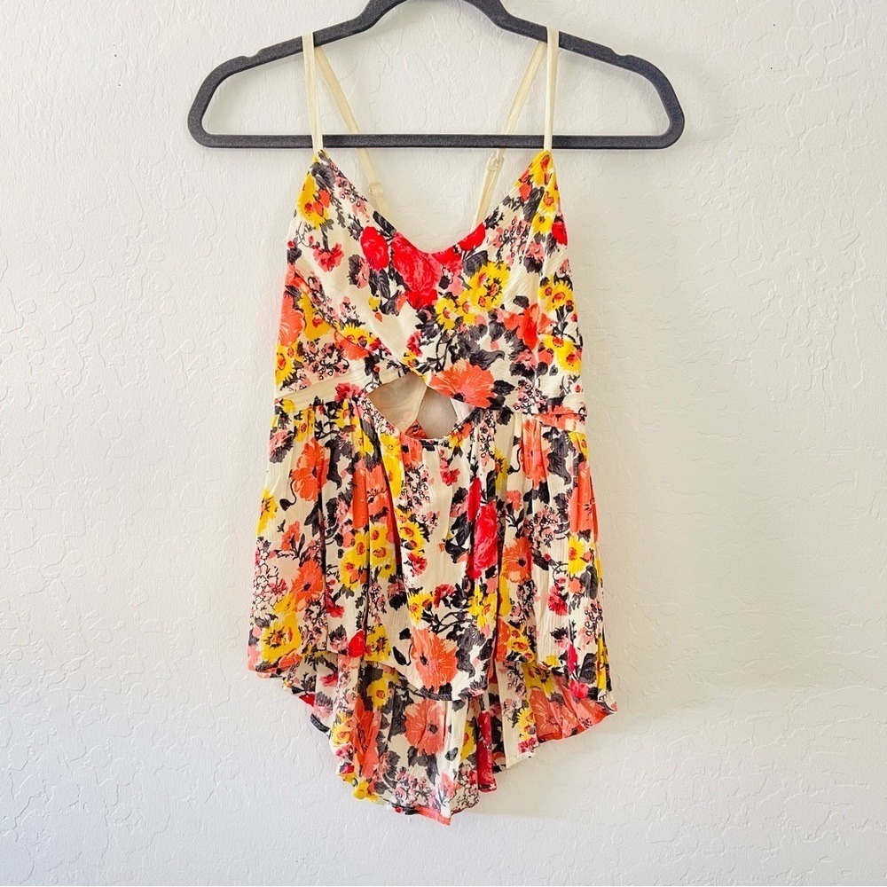 Free People Floral Camisole in Orange and Yellow